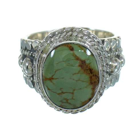 Southwestern Turquoise Sterling Silver Jewelry Ring Size 5 RX87577